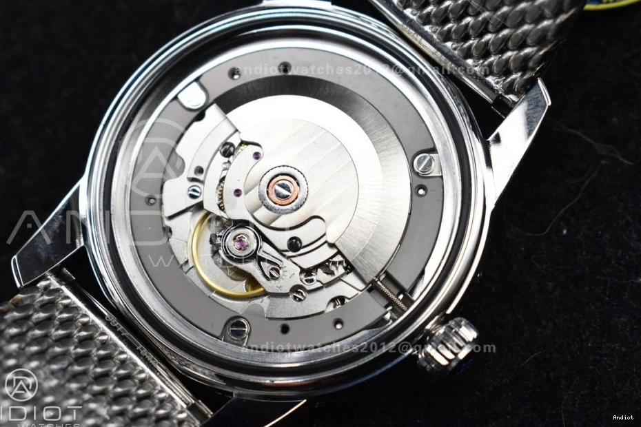 SS II White SuperOcean Blue Ceramic Bezel 42mm on SS Mesh A2824 Dial BLSF Bracelet Heritage 1115